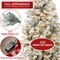 Casafield Pre-Lit Realistic Pencil Alpine Fir Artificial Holiday Christmas Tree with LED Lights and Metal Stand